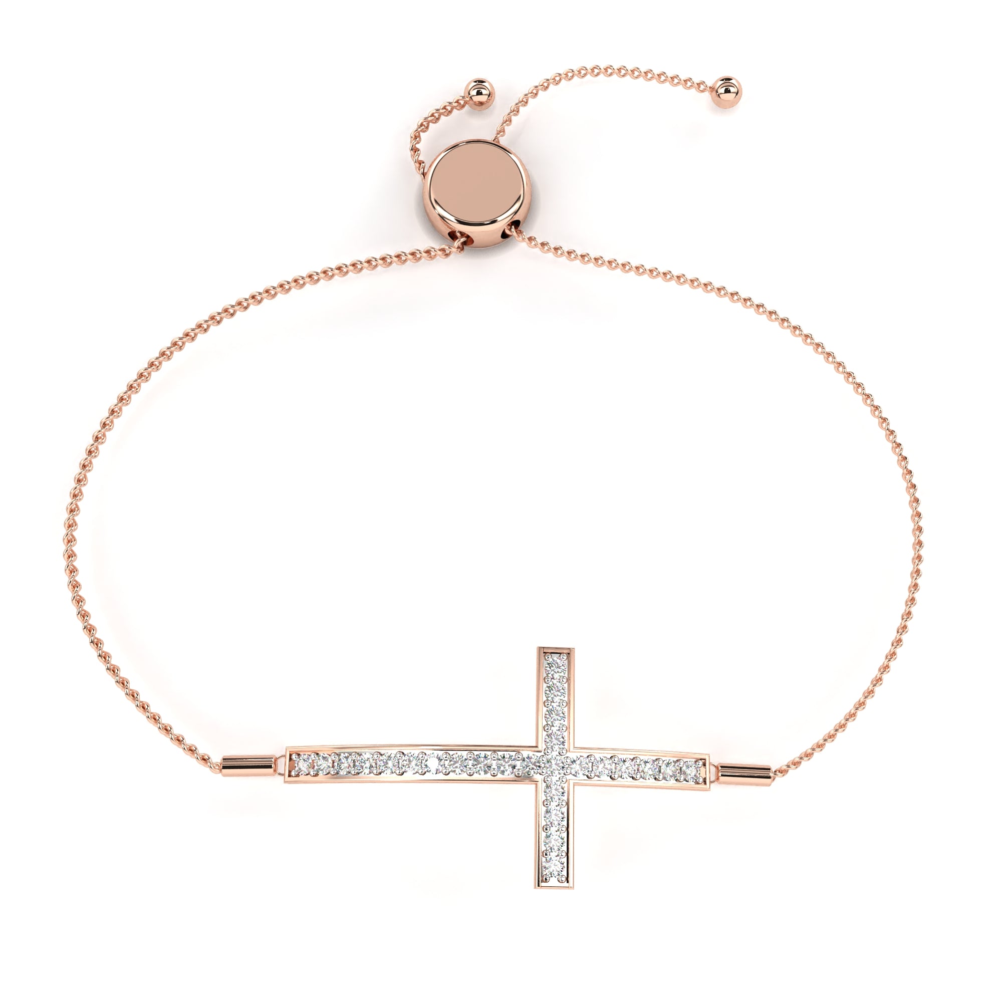 Cross Diamond Adjustable Bracelet