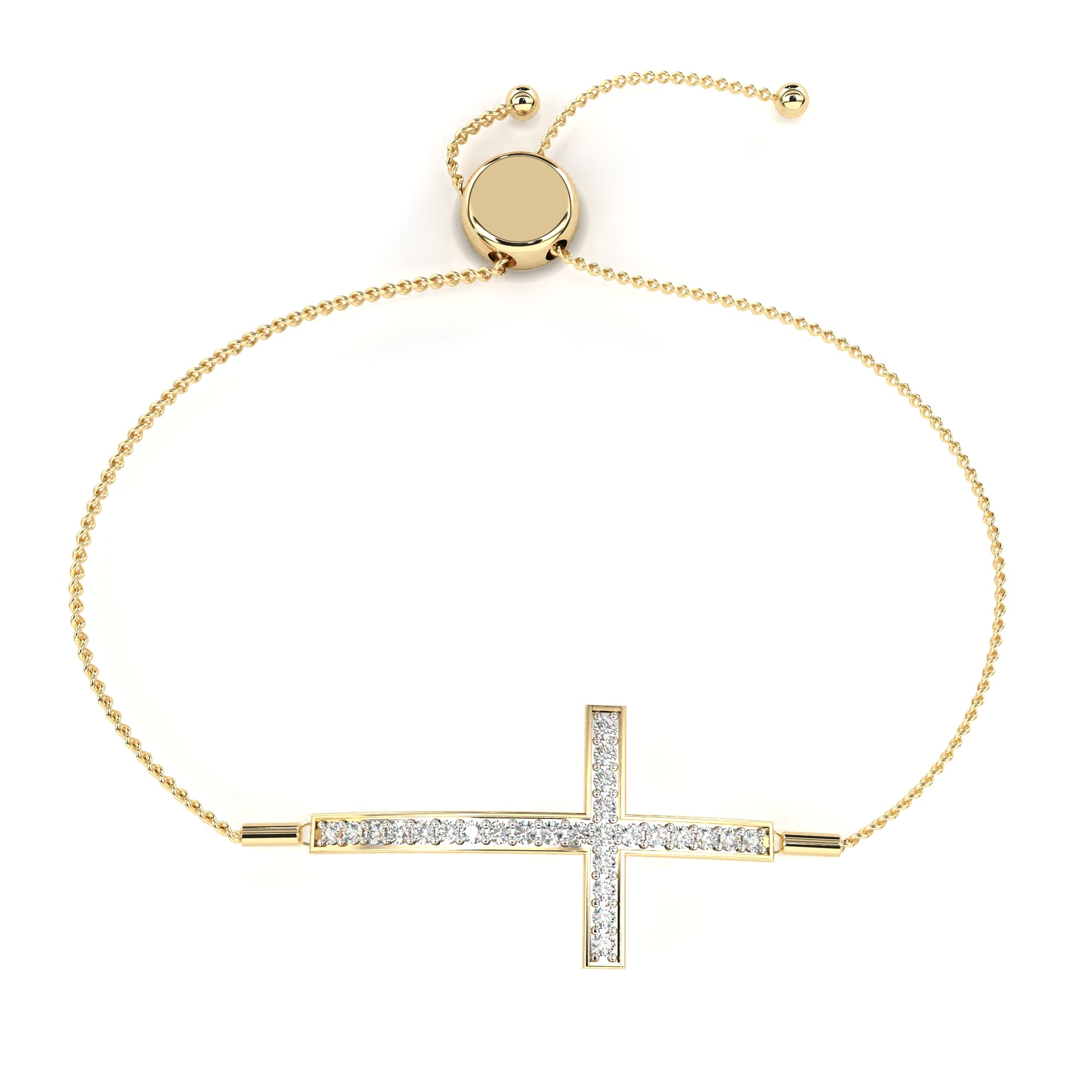Cross Diamond Adjustable Bracelet