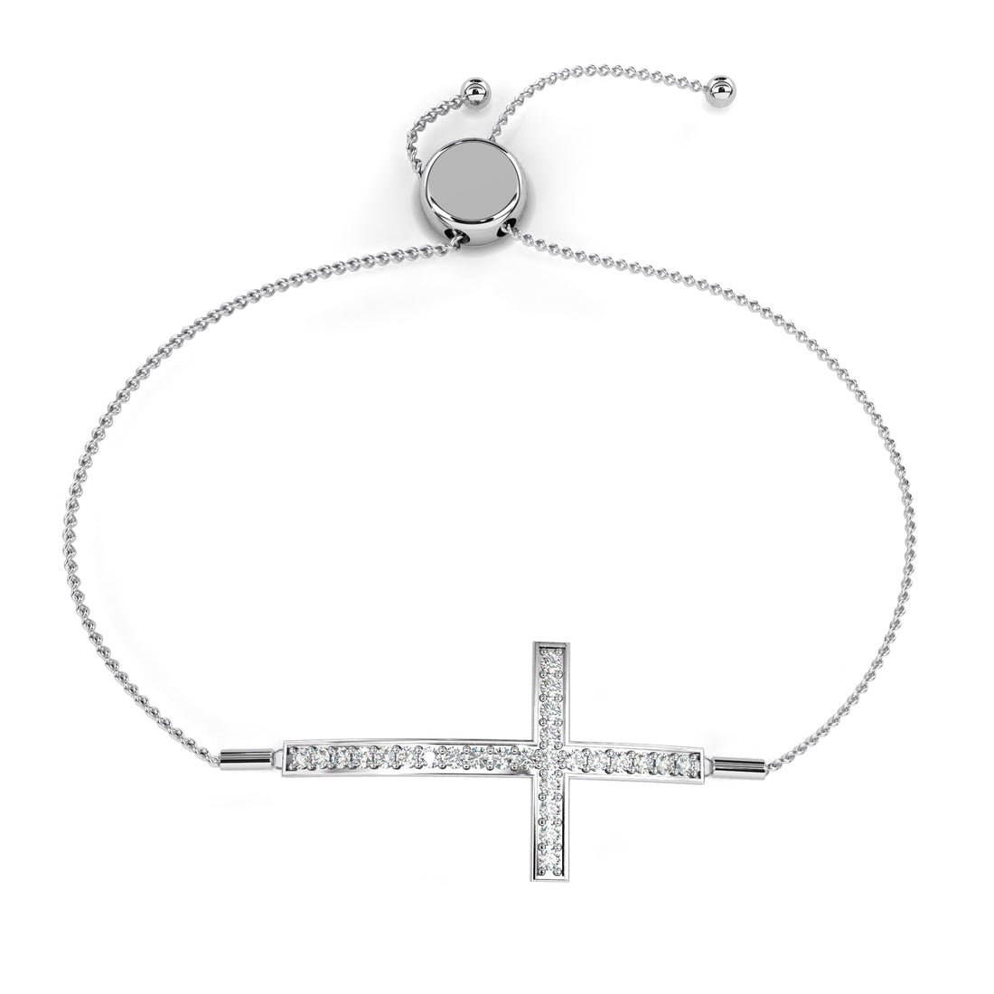 Cross Diamond Adjustable Bracelet