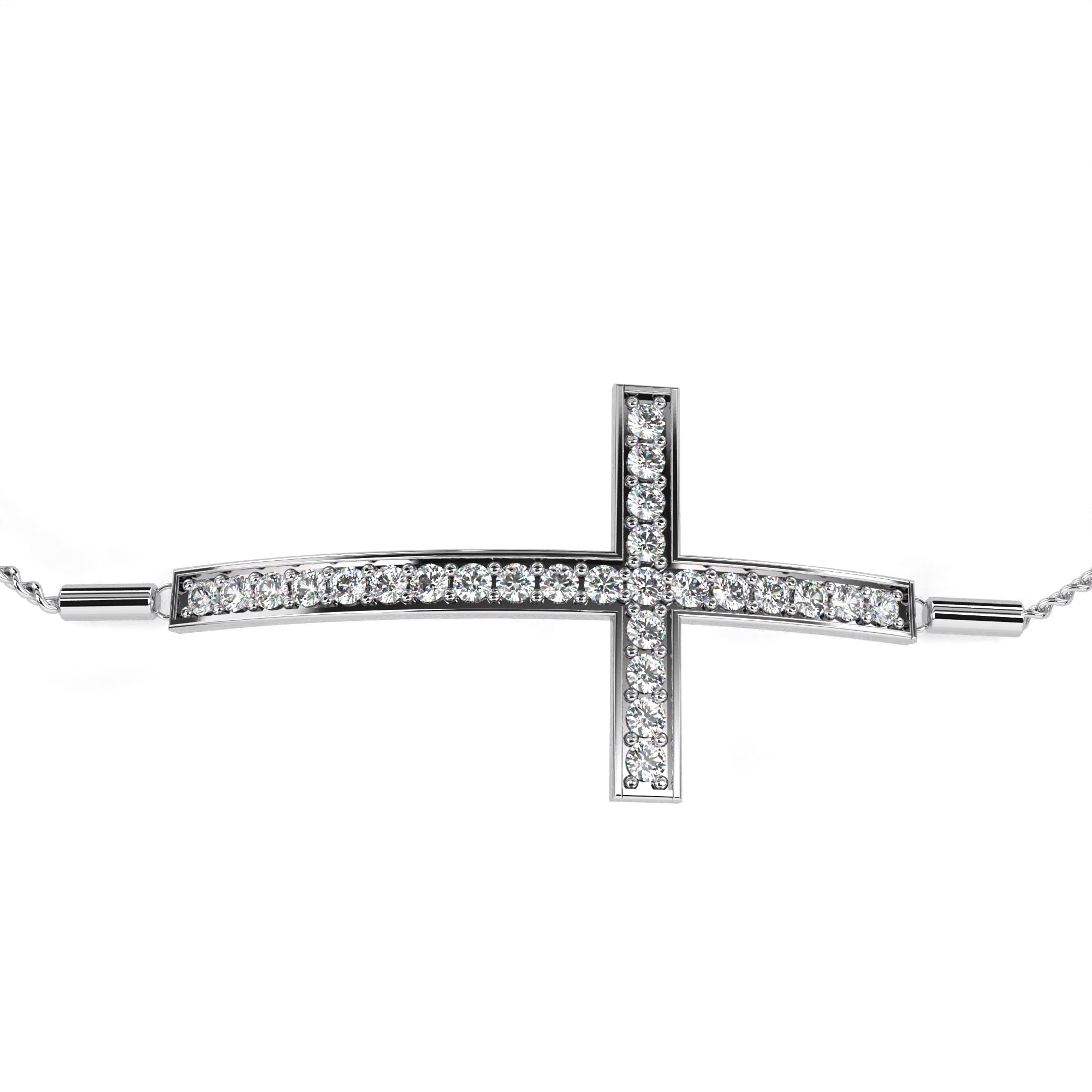 Cross Diamond Adjustable Bracelet