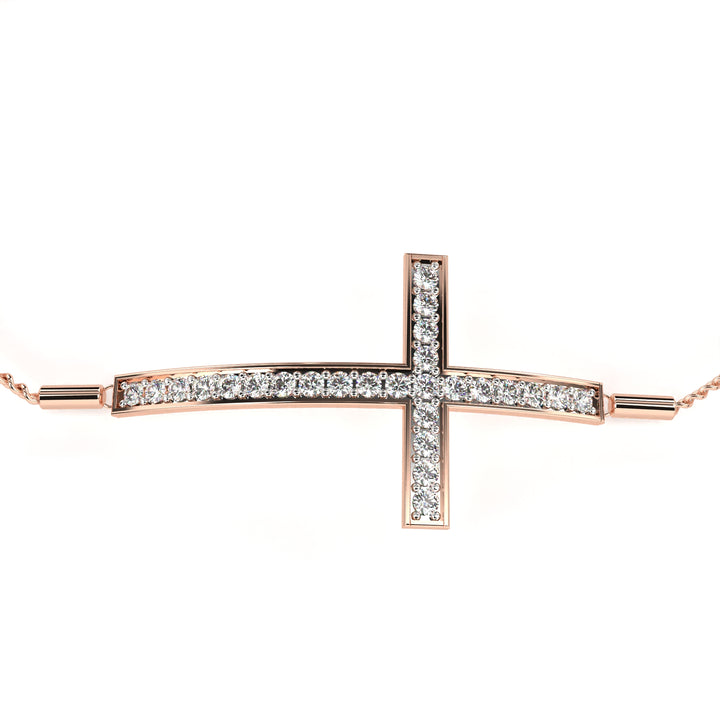 Cross Diamond Adjustable Bracelet