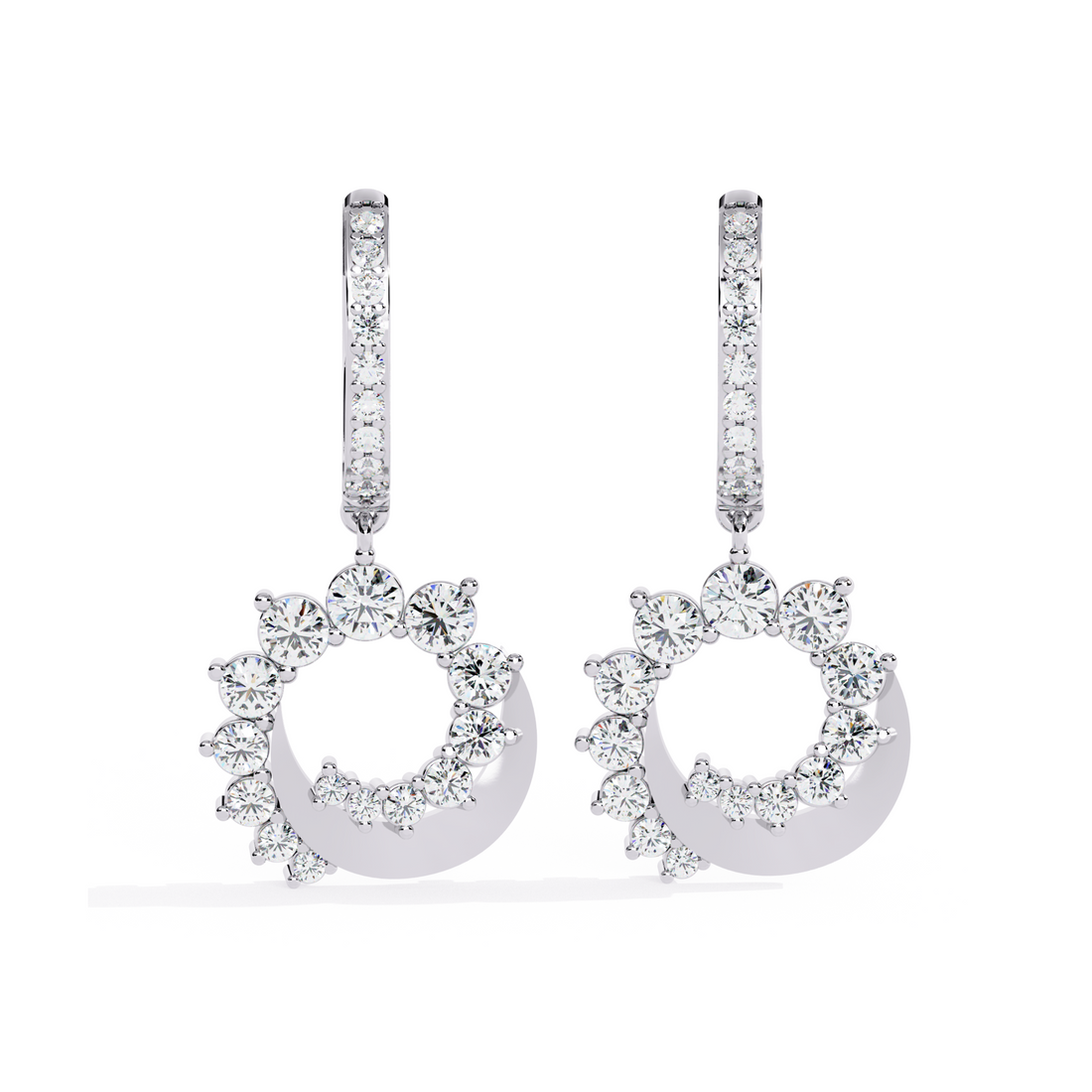 Lunar Glow Gold Hoop Earrings