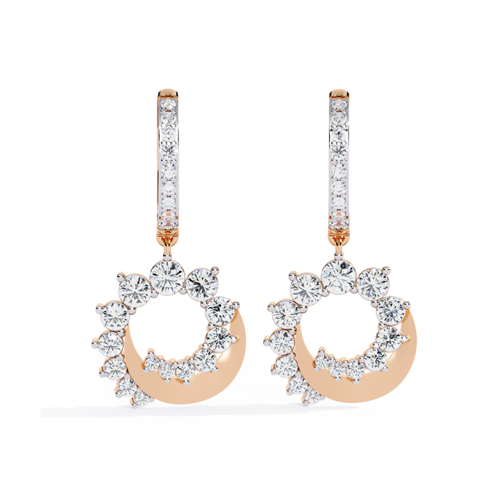 Lunar Glow Gold Hoop Earrings