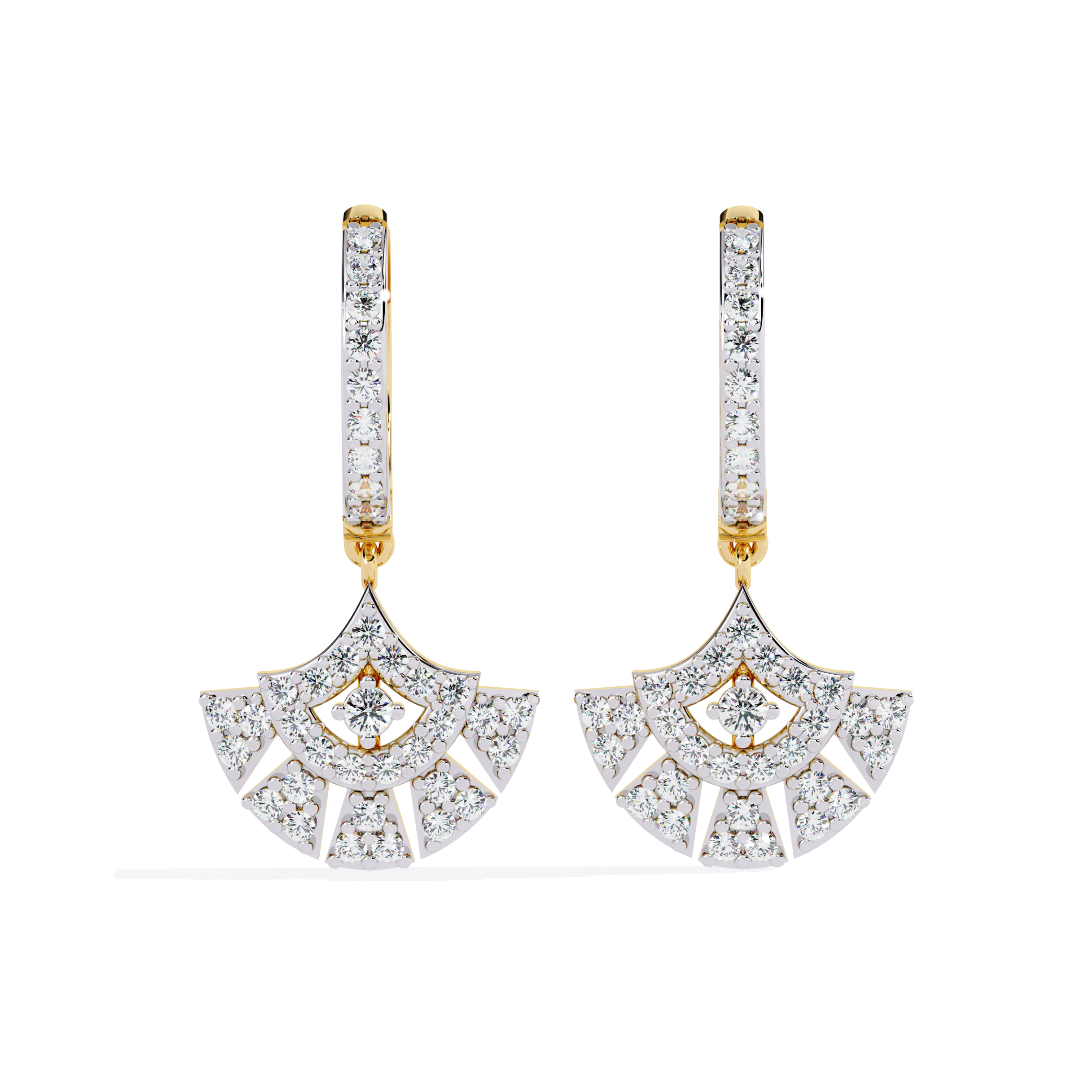 Radiant Royale Diamond Hoop Earrings