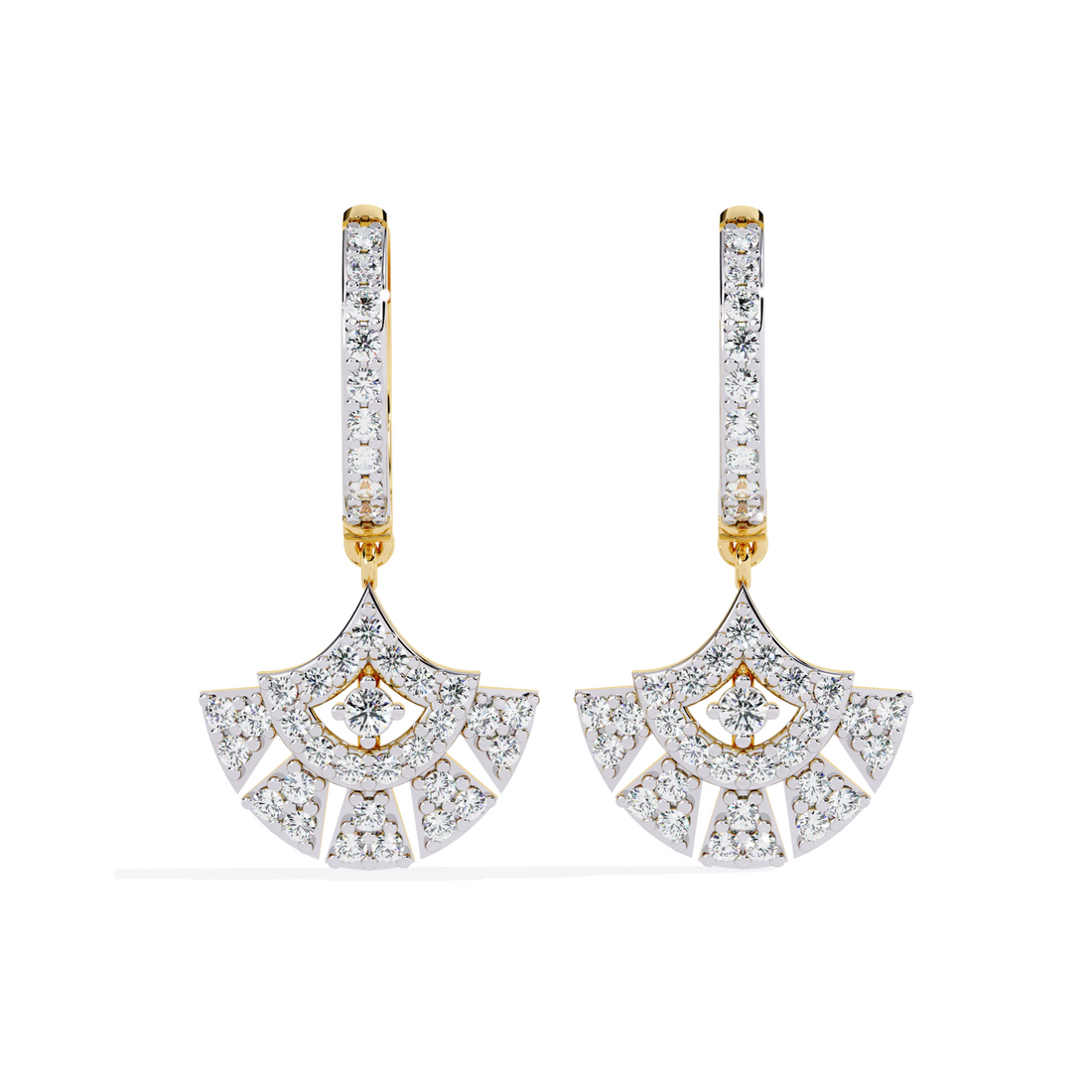 Radiant Royale Diamond Hoop Earrings