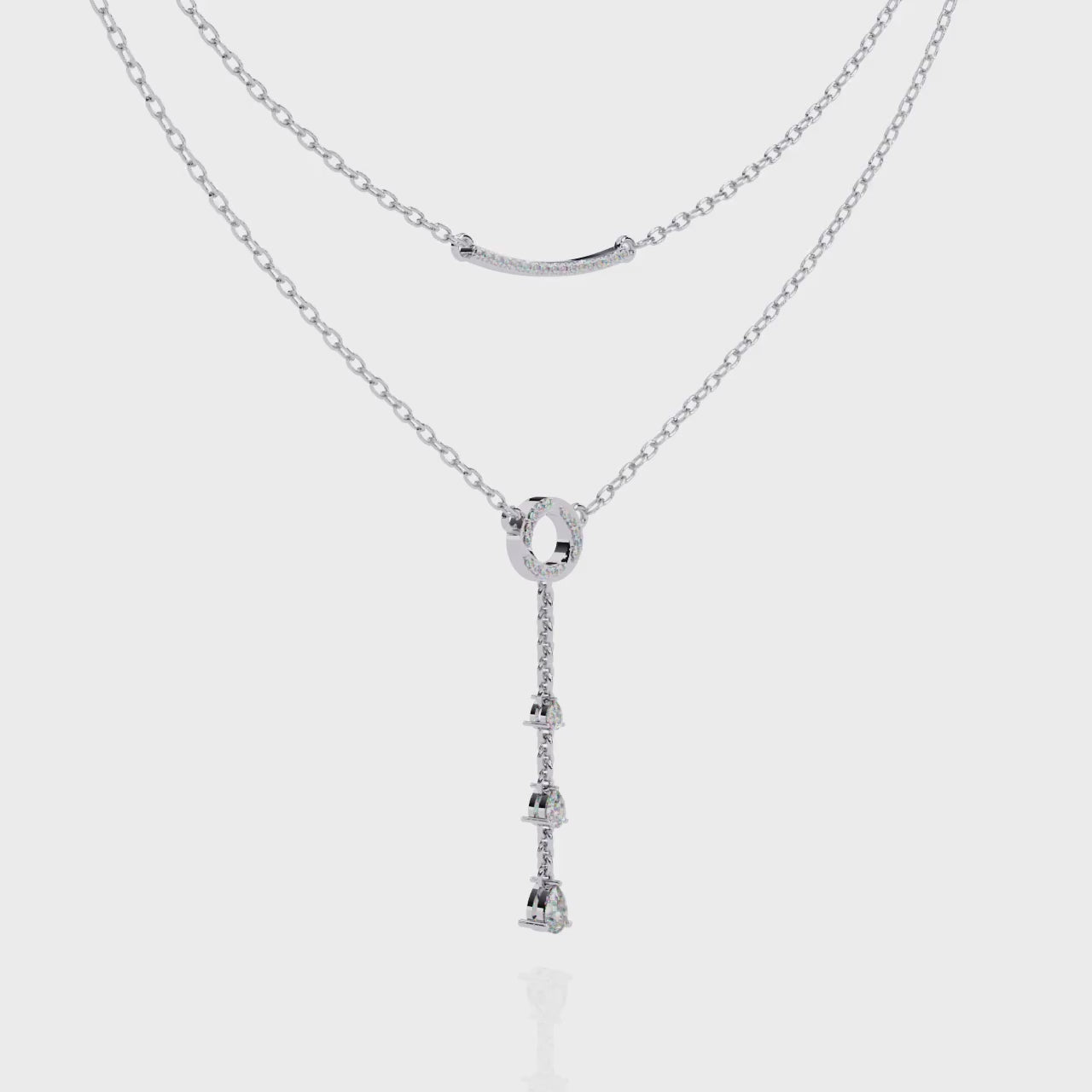 Elegant Layered Gold Diamond Necklace