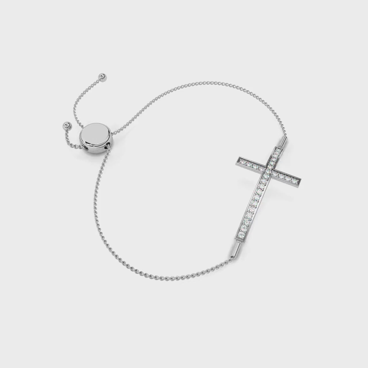 Cross Diamond Adjustable Bracelet
