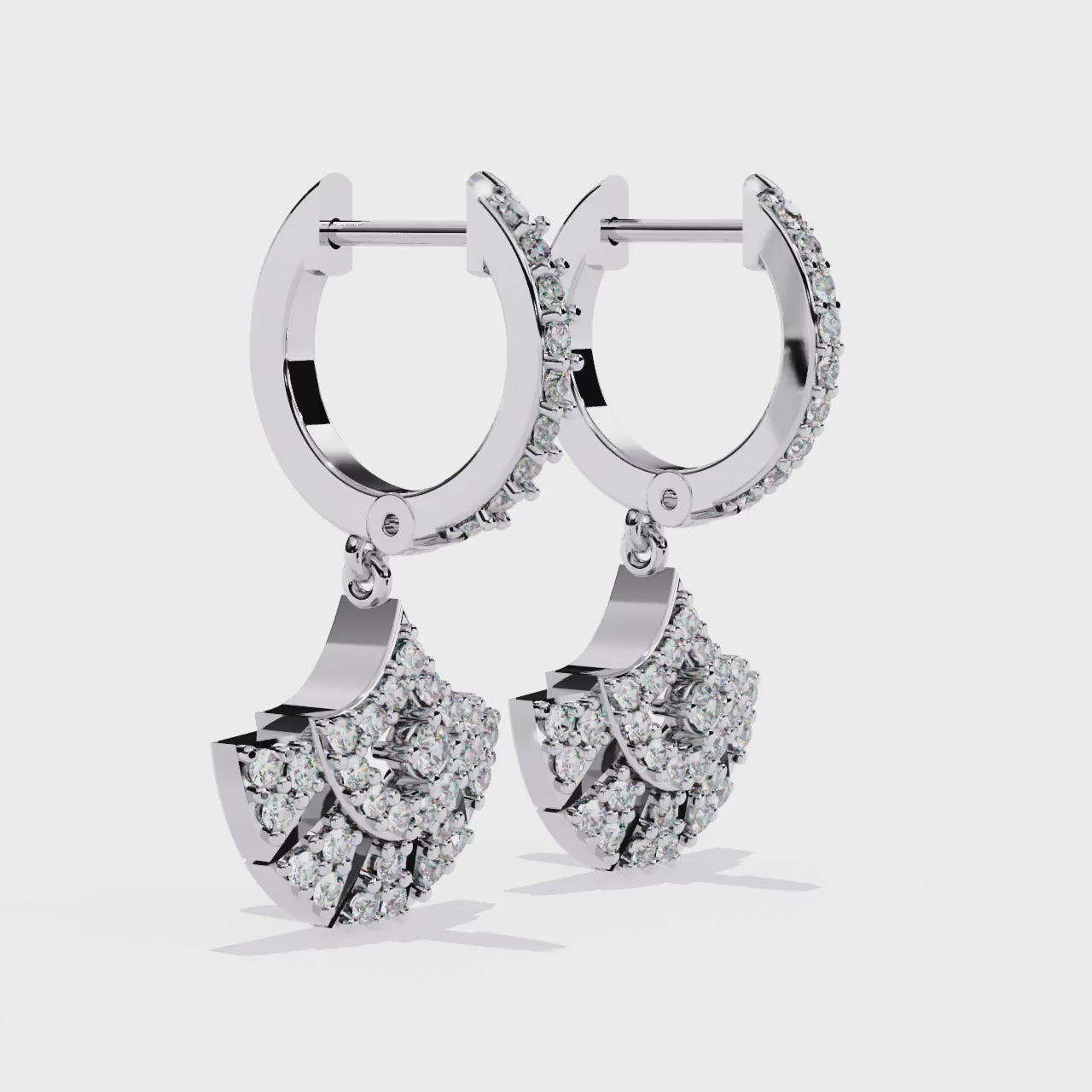 Radiant Royale Diamond Hoop Earrings